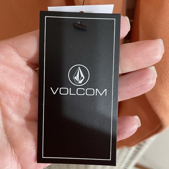 Volcom Stone Magic Boyfriend Crew Sweatshirt Women M Clay Egret Long Sleeve NEW - Picture 8 of 11